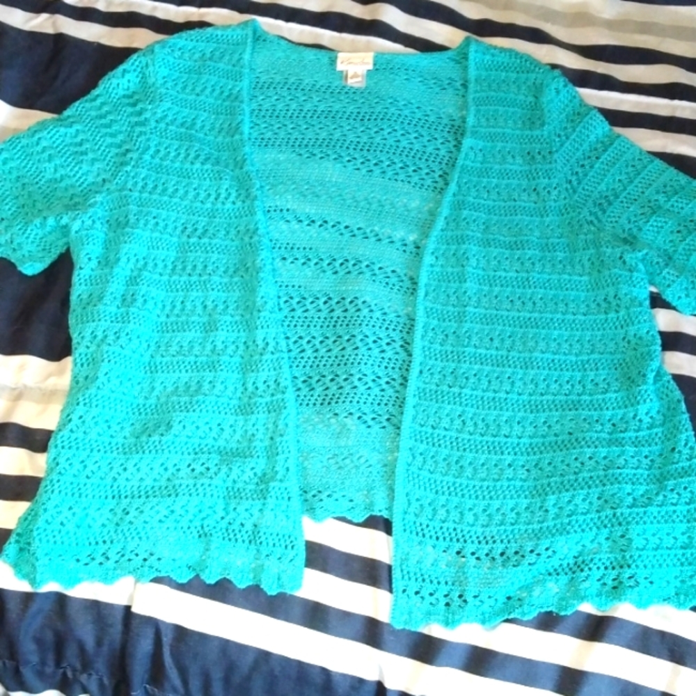 Kim Rogers crochet cardigan